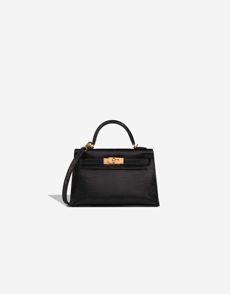 Hermès Kelly Mini Niloticus Lizard Black Front | Sell your designer bag