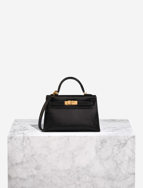 Hermès Kelly Mini Niloticus Lizard Black Front | Sell your designer bag