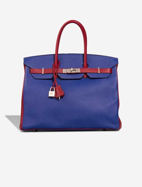 Hermès Birkin HSS 35 Epsom Bleu Électrique / Rouge H / Bordeaux Front | Sell your designer bag