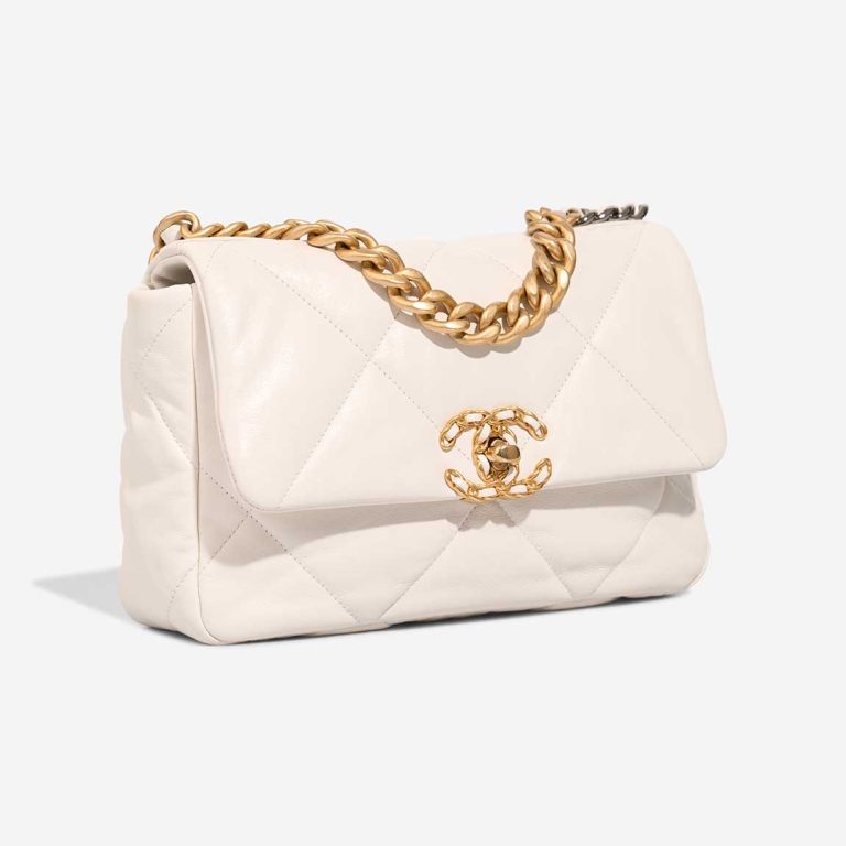 Chanel 19 Flap Bag Lamb White | Sell your designer bag