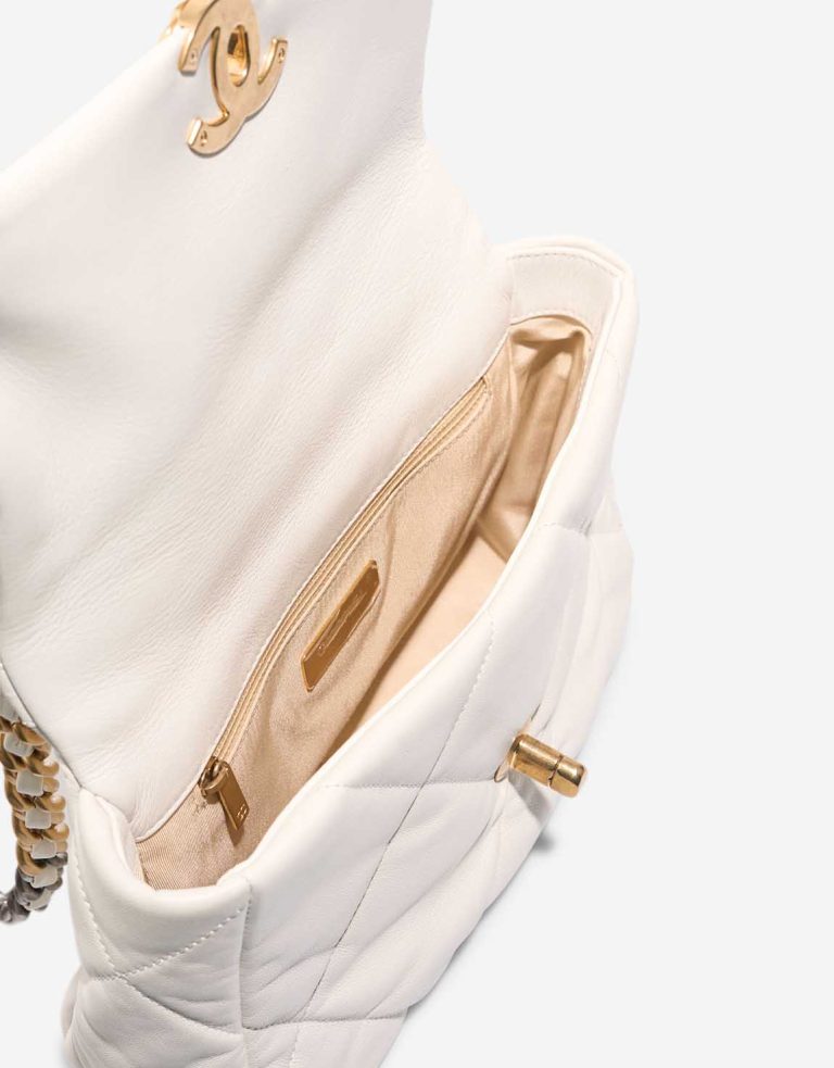Chanel 19 Flap Bag Lamb White Inside | Sell your designer bag