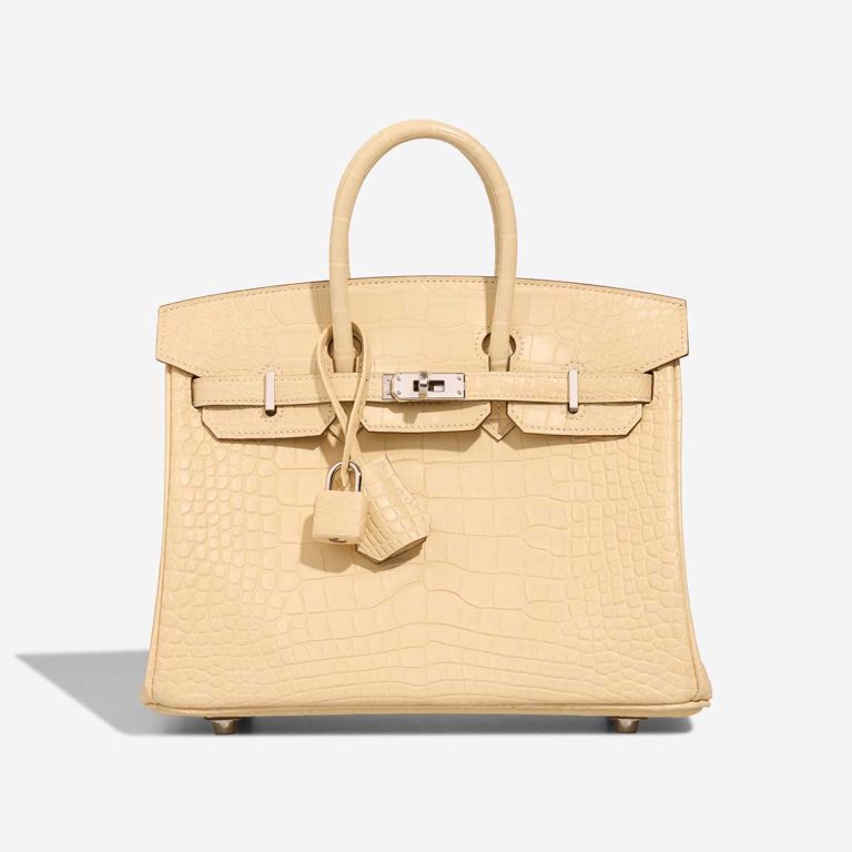 Hermès Birkin 25 Matte Alligator Vanille Front | Sell your designer bag