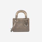 Dior Lady Small Silk Silver Front | Sell your designer bag