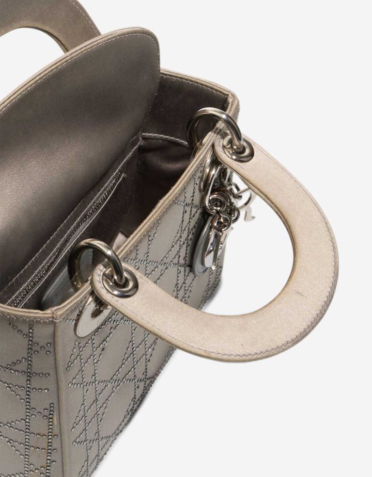 Dior Lady Small Silk Silver Inside | Sell your designer bag