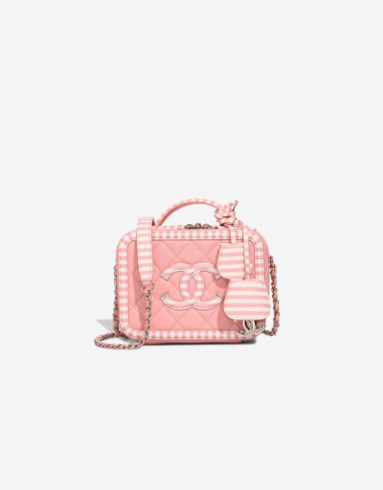 Chanel Vanity Small Caviar Pink / White Front | Sell your designer bag