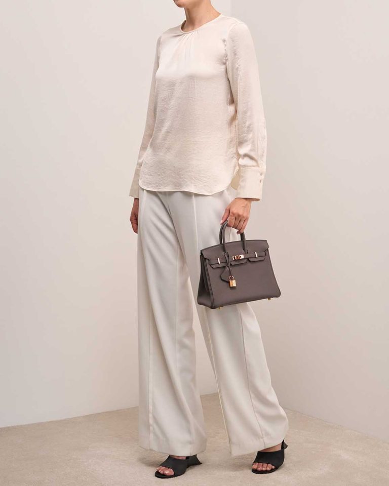 Hermès Birkin 25 Togo Gris Étain Front | Sell your designer bag