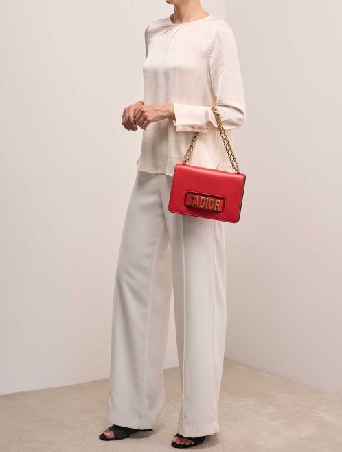 Dior J'Adior Medium Calf Red on Model | Sell your designer bag
