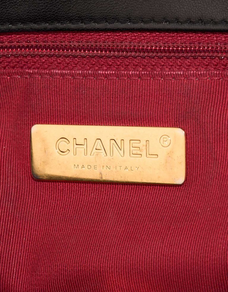 Chanel 19 Flap Bag Lamb Black Logo | Sell your designer bag