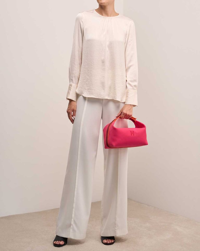 Hermès Bride-à-Brac Canvas Rouge H / Orange H / Hibiscus Front | Sell your designer bag