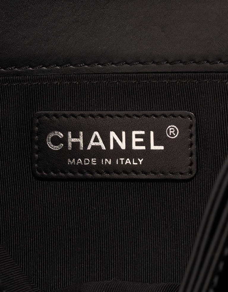 Chanel Boy Medium Patent Black Logo | Sell your designer bag