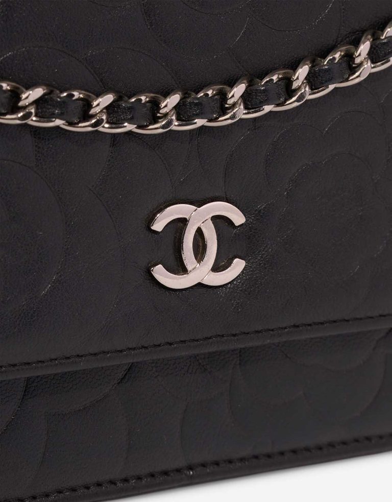 Chanel Timeless Wallet On Chain Lamb Black Closing System | Sell your designer bag