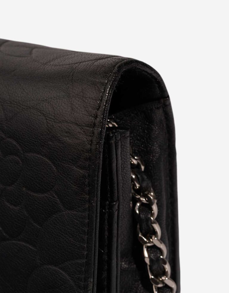 Chanel Timeless Wallet On Chain Lamb Black Signs of wear | Sell your designer bag