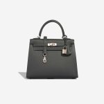 Hermès Kelly 25 Epsom Ardoise Electrum Front | Sell your designer bag