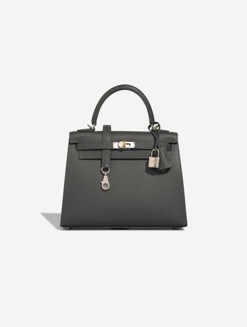 Hermès Kelly 25 Epsom Ardoise Electrum Front | Sell your designer bag