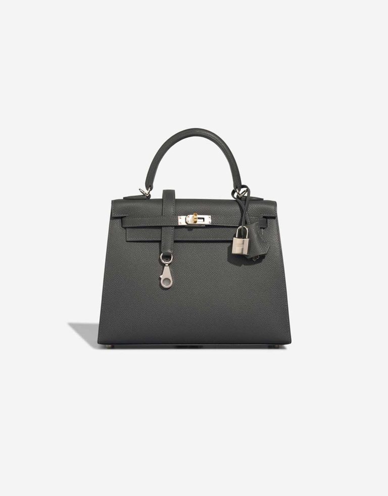Hermès Kelly 25 Epsom Ardoise Electrum Front | Sell your designer bag