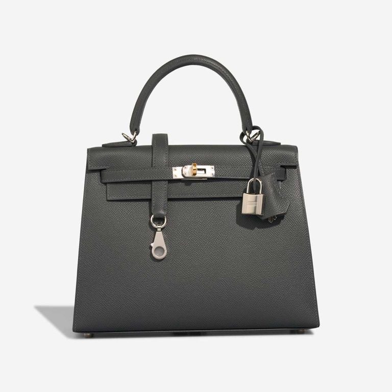 Hermès Kelly 25 Epsom Ardoise Electrum Front | Sell your designer bag