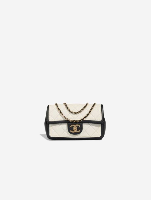 Chanel Timeless Mini Rectangular Lamb Black / White Front | Sell your designer bag