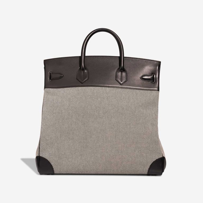 Hermès Haut à Courroies 40 Toile Criss / Veau Evergrain Black / Écru | Sell your designer bag