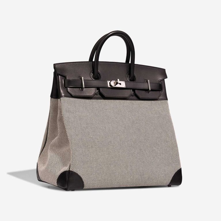 Hermès Haut à Courroies 40 Toile Criss / Veau Evergrain Black / Écru | Sell your designer bag