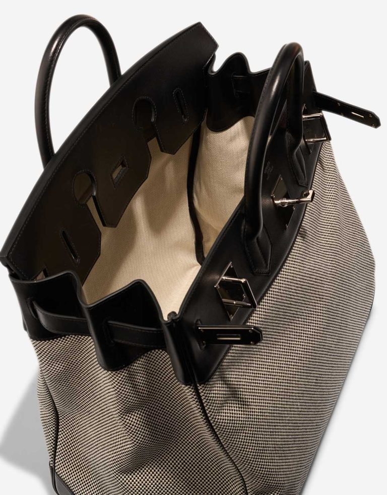 Hermès Haut à Courroies 40 Toile Criss / Veau Evergrain Black / Écru Inside | Sell your designer bag
