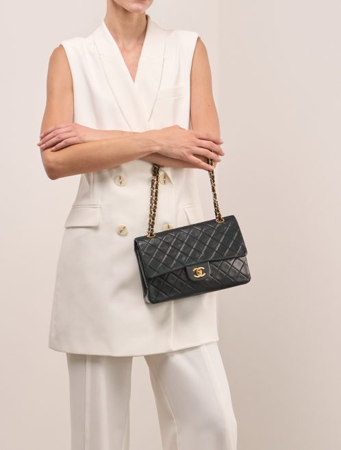 Chanel Timeless Medium Lamb Black on Model | Sell your designer bag
