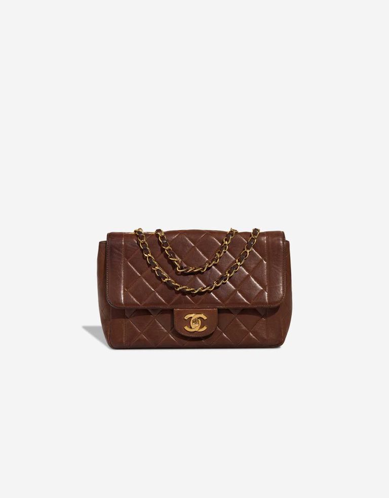 Chanel Timeless Medium Lamb Brown Front | Sell your designer bag