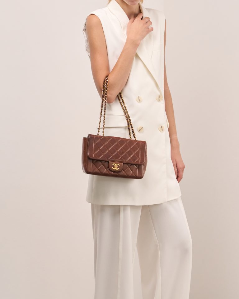 Chanel Timeless Medium Lamb Brown Front | Sell your designer bag