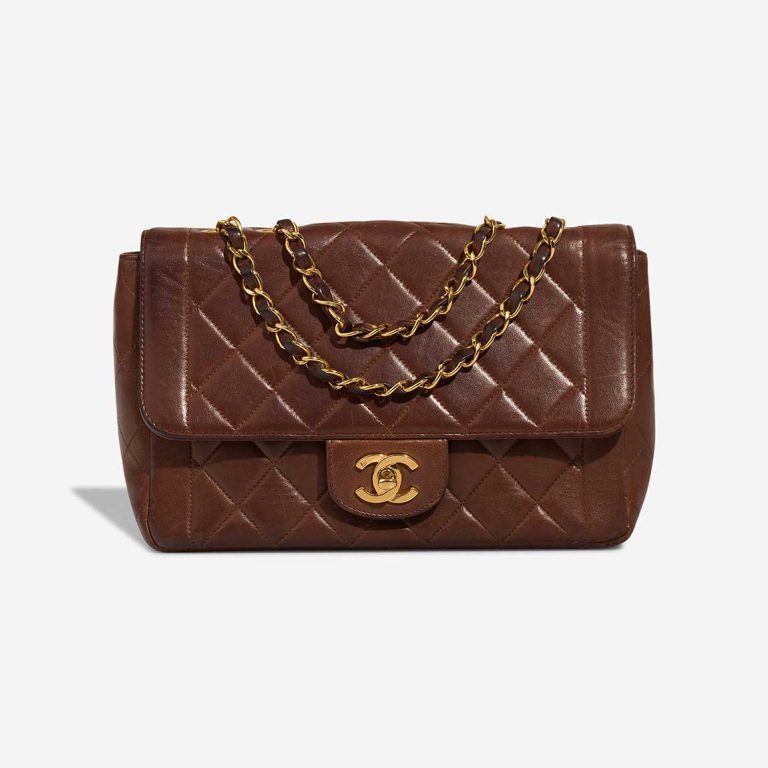 Chanel Timeless Medium Lamb Brown Front | Sell your designer bag