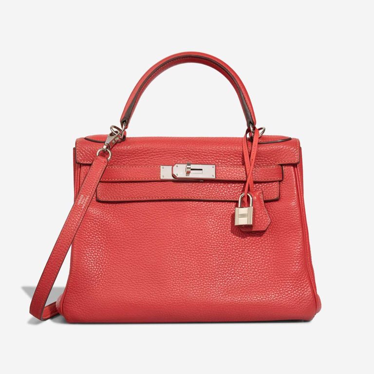 Hermès Kelly 28 Clémence Rose Jaipur Front | Sell your designer bag