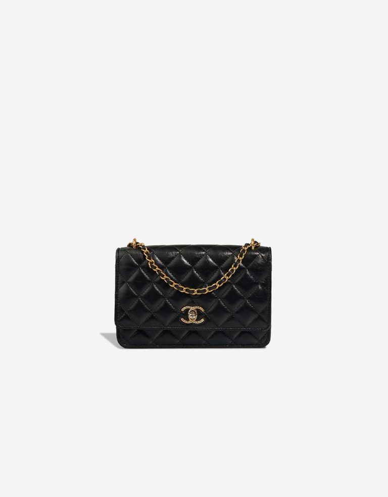 Chanel Timeless Wallet On Chain Lamb Black Front | Sell your designer bag