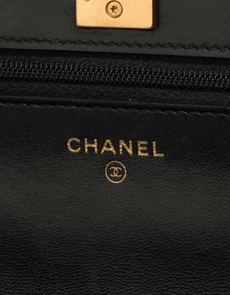 Chanel Timeless Wallet On Chain Lamb Black Logo | Sell your designer bag