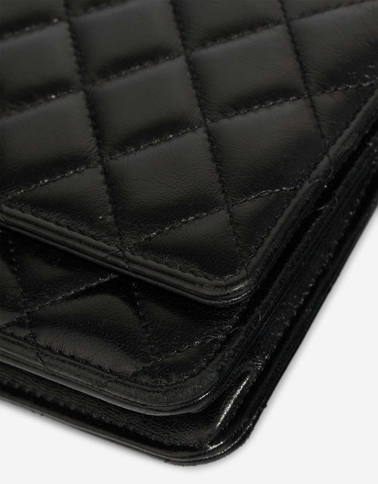 Chanel Timeless Wallet On Chain Lamb Black Signs of wear | Sell your designer bag