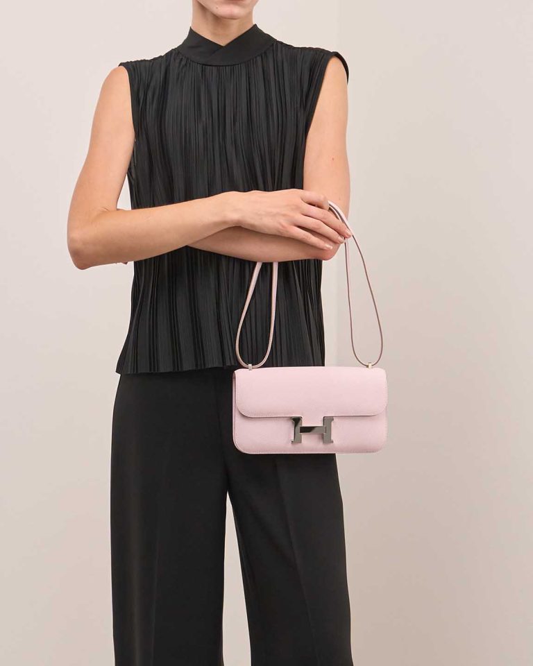 Hermès Constance Elan Epsom Mauve Pâle Front | Sell your designer bag