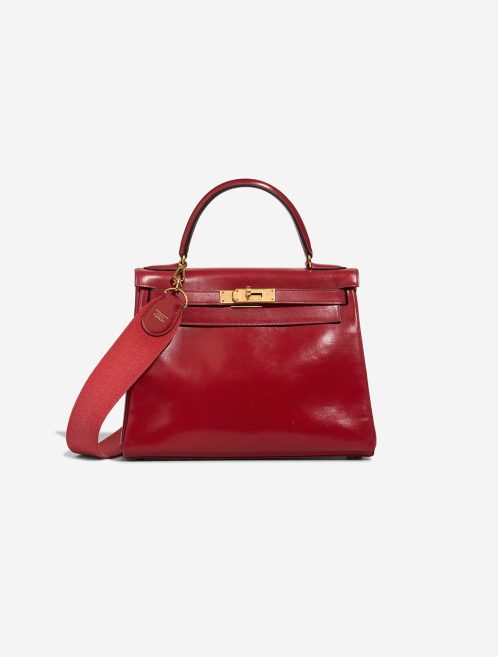 Hermès Kelly 28 Box Calf Rouge Vif Front | Sell your designer bag