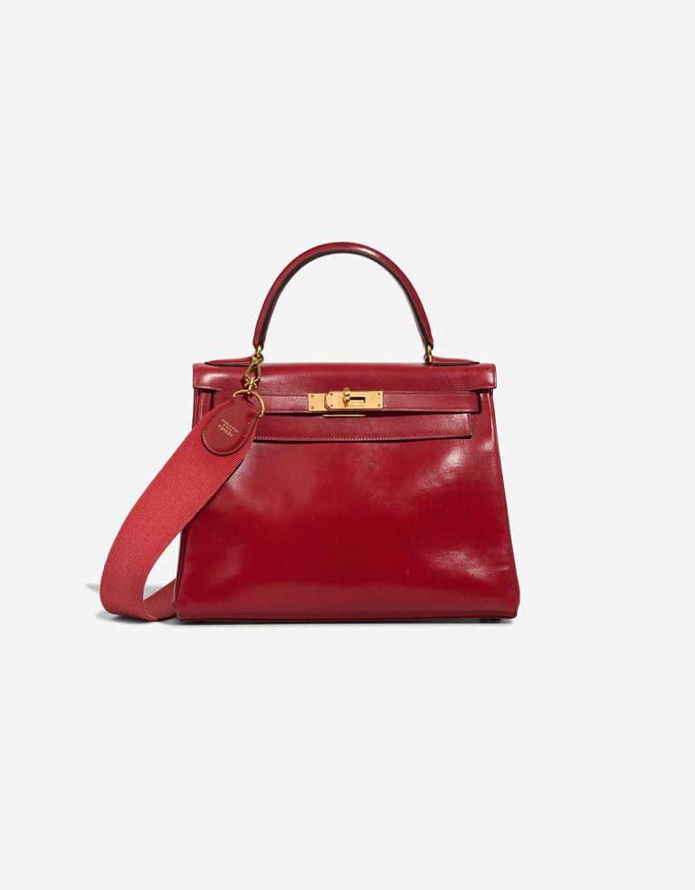 Hermès Kelly 28 Box Calf Rouge Vif Front | Sell your designer bag