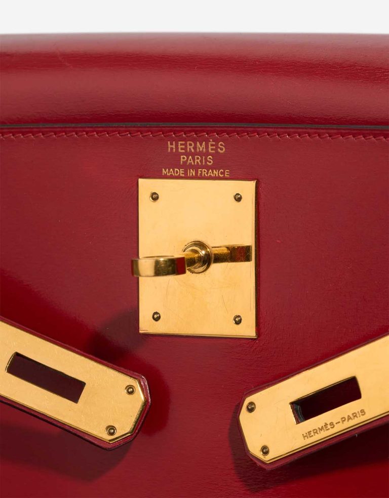 Hermès Kelly 28 Box Calf Rouge Vif Logo | Sell your designer bag