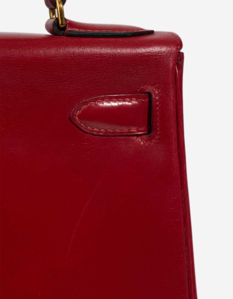 Hermès Kelly 28 Box Calf Rouge Vif Signs of wear | Sell your designer bag