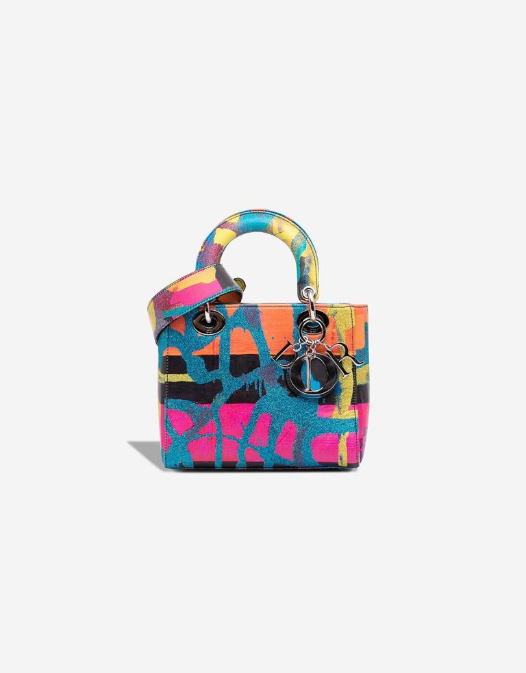 Dior Lady Chris Martin Small Calf Pink / Orange / Blue Front | Sell your designer bag