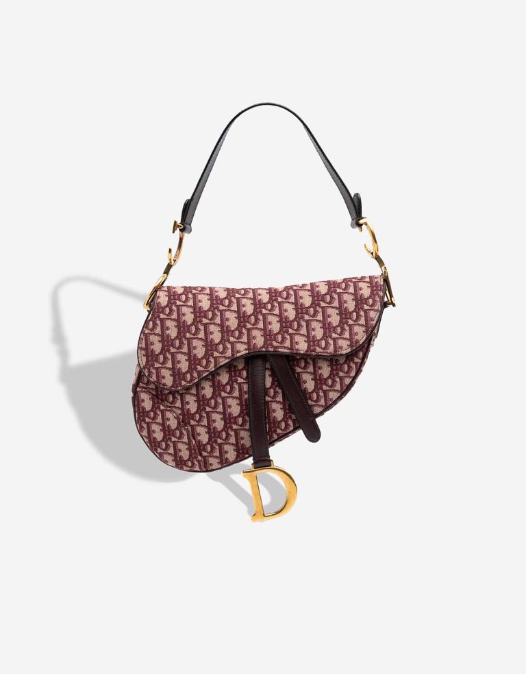 Dior Saddle Medium Oblique Jacquard Red Front | Sell your designer bag