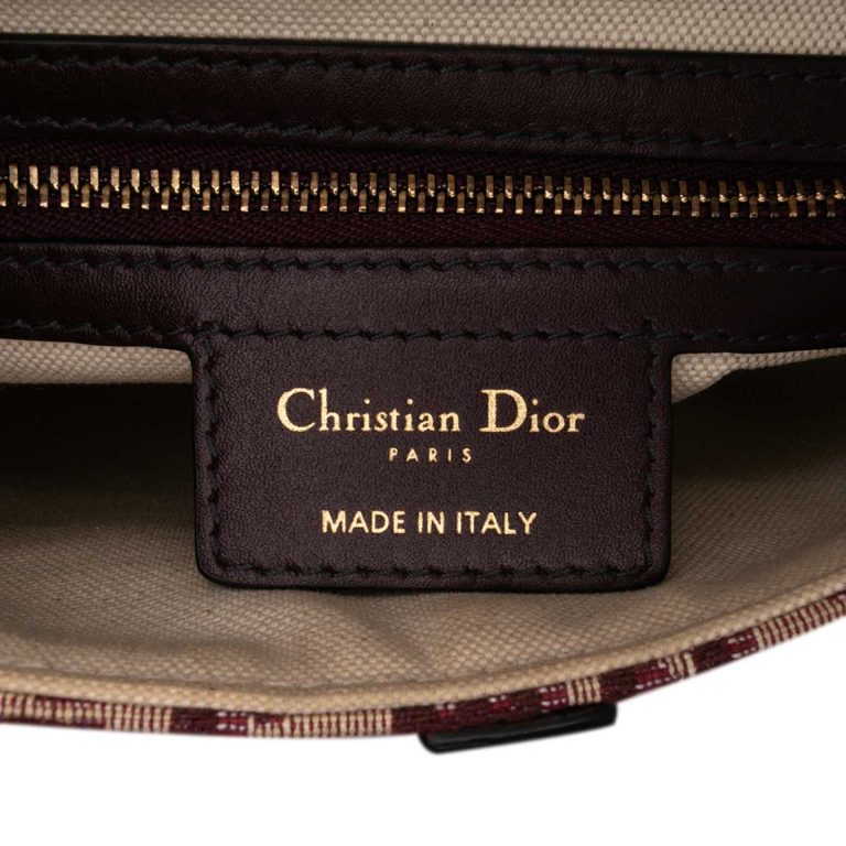 Dior Saddle Medium Oblique Jacquard Red Logo | Sell your designer bag