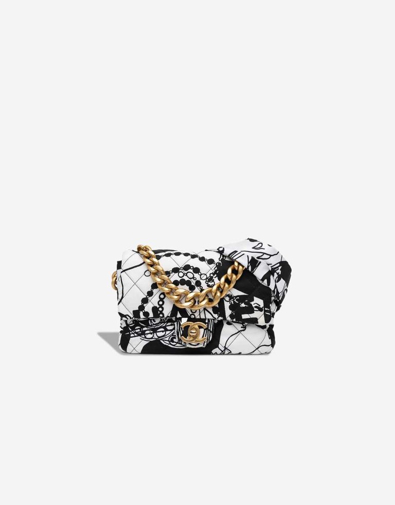 Chanel Timeless Mini Rectangular Canvas White / Black Front | Sell your designer bag