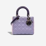 Dior Lady Medium Lamb Purple / Light Pink Front | Sell your designer bag