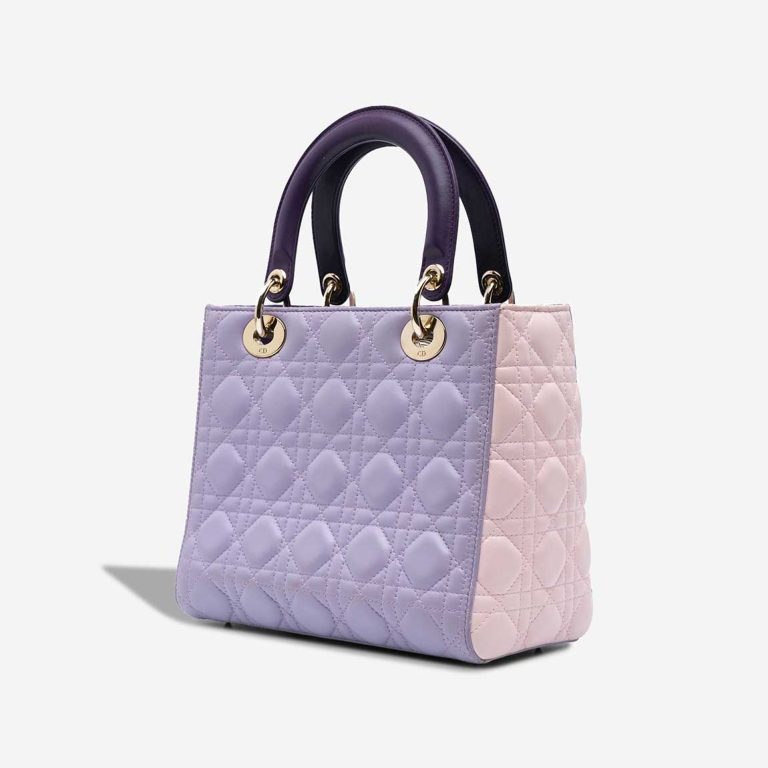Dior Lady Medium Lamb Purple / Light Pink | Sell your designer bag