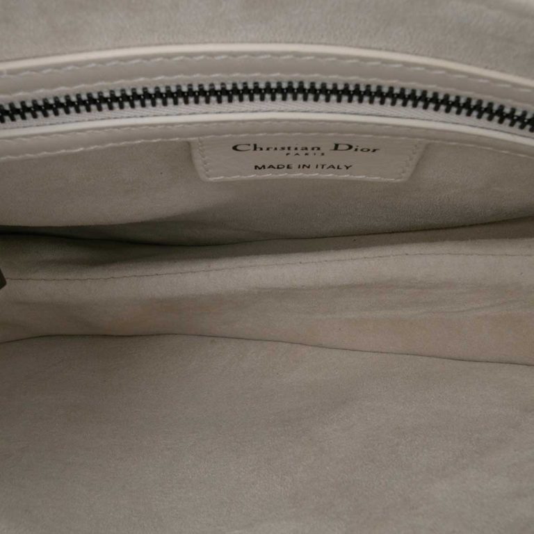 Dior Saddle Medium Lamb White Inside | Sell your designer bag