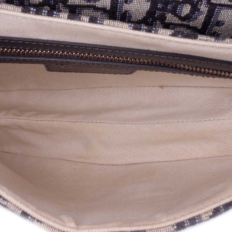 Dior Saddle Medium Oblique Jacquard Blue Inside | Sell your designer bag