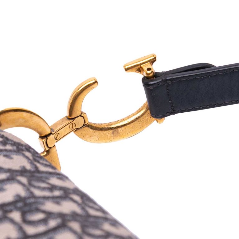 Dior Saddle Medium Oblique Jacquard Blue Signs of wear | Sell your designer bag