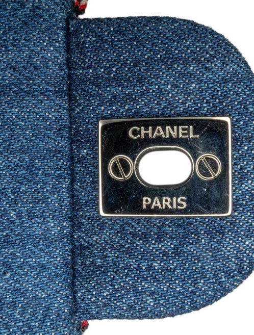 Chanel Timeless Mini Rectangular Denim / Tweed Blue / White / Red Closing System | Sell your designer bag
