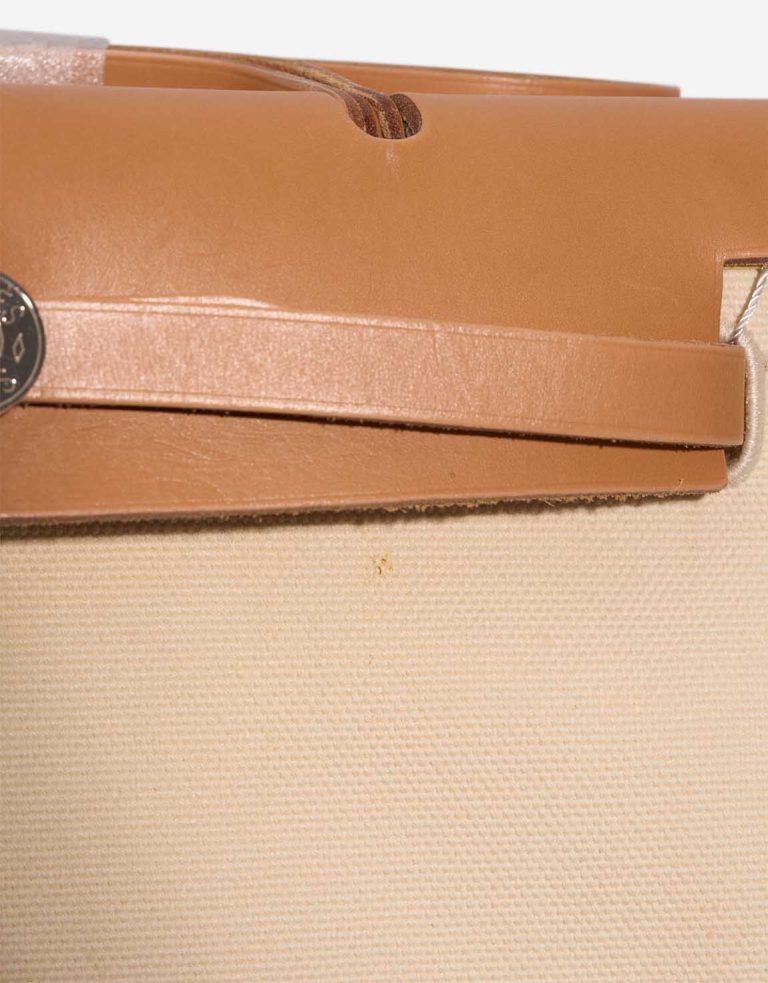 Hermès Herbag 31 Toile / Vache Hunter Lime / Sable Naturel / Vanille Front | Sell your designer bag