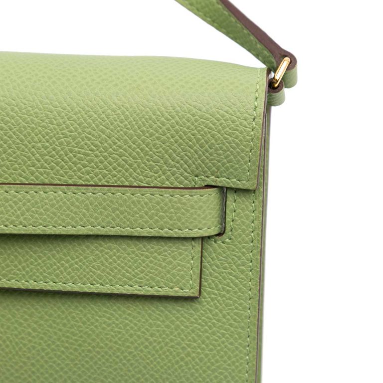 Hermès Kelly To Go Epsom Vert Criquet Signs of wear | Sell your designer bag