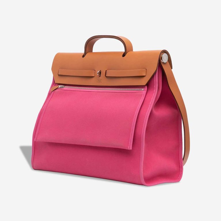 Hermès Herbag 39 Vache Hunter / Toile Sable Naturel / Rose Tyrien | Sell your designer bag
